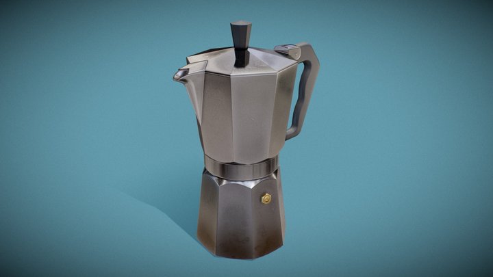 Moka Coffee Pot 3D Model