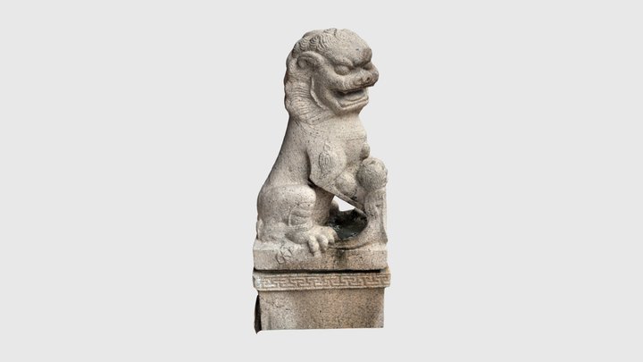 Stone Lion 2 3D Model