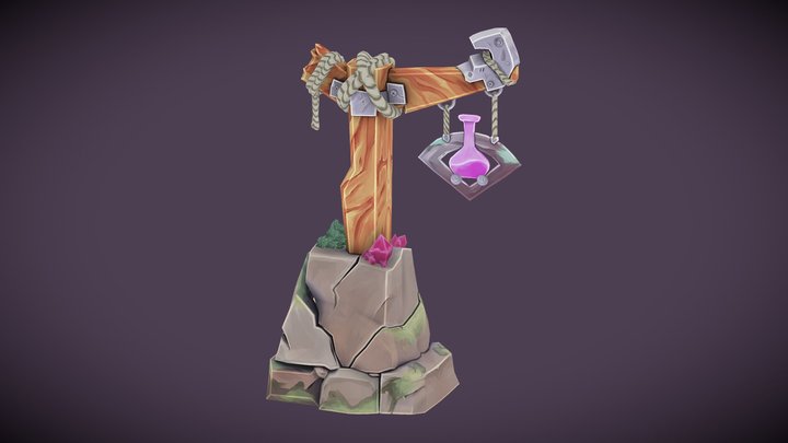 Potionseller Sign 3D Model