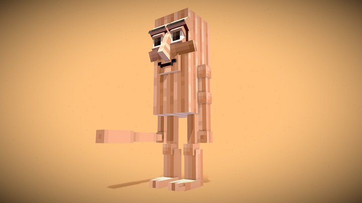 Minecraft Tung Tung Tung Sahur Brainrot – Modèle 3D gratuit STL