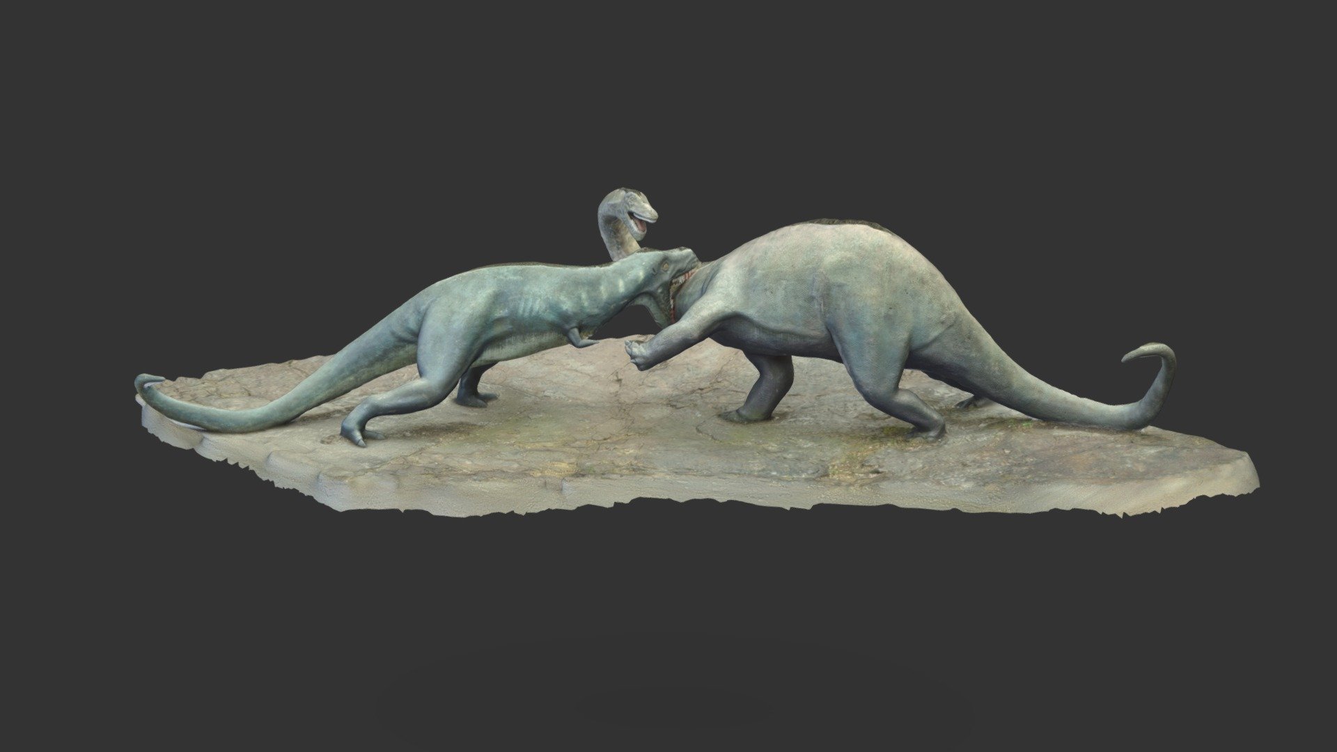 T-Rex fight. Photogrammetry scan from Chorzow