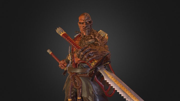 Akujin the Swordmaster 3D Model