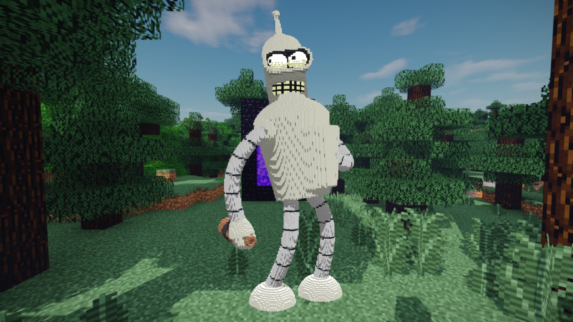 My creation on minecraft Xbox 360 bender from futurama