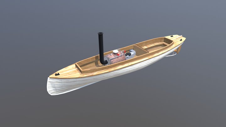 Steam boat 3D Model