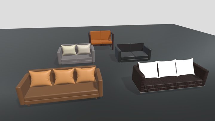 Fabric Sofa | Realistic 3D Model – Free 3D Model STL