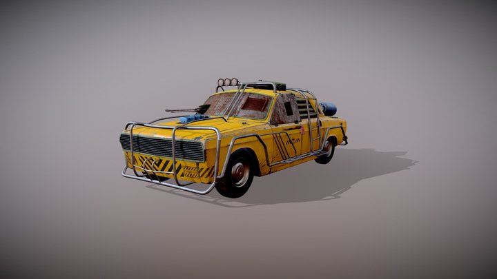 Wasteland taxi 3D Model