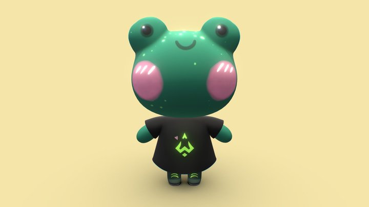 Wizy the Frog 3D Model