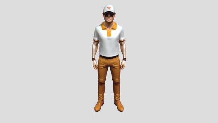 stylish man in casual attire 3D Model
