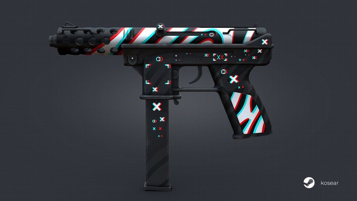 Tec-9 | Chromatic Aberration 3D Model