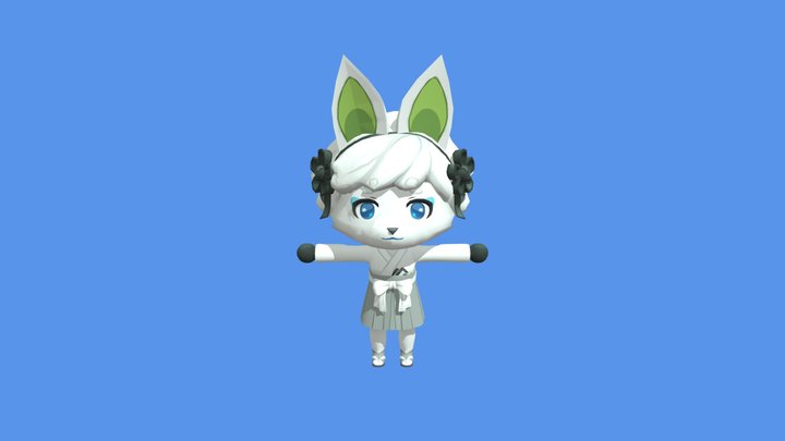 [Squishy Mascot] Sachi the Spirit Fox 3D Model
