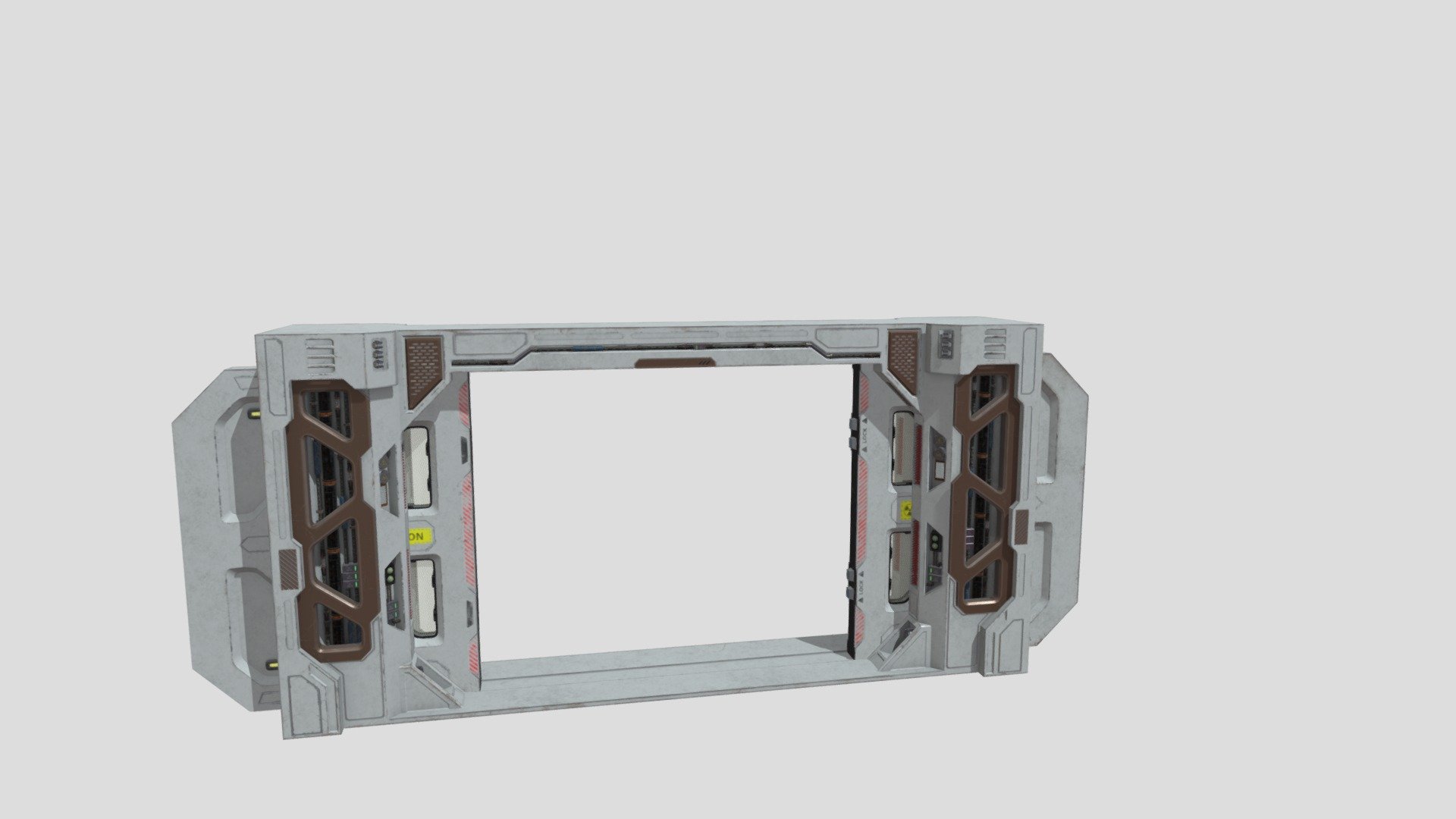 Scifi Laboratory moonbase Door Low-poly - 3D model by 3d_origami ...
