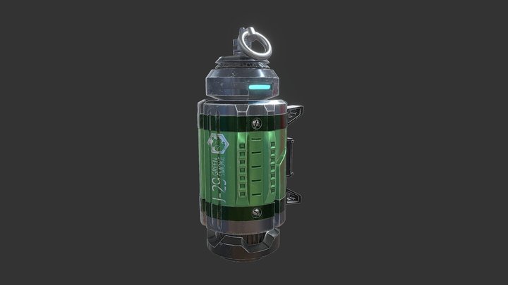 Sci-fi Smoke Grenade 3D Model