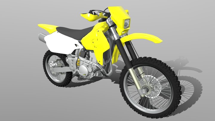 Suzuki DRZ 400 E - Motorcycle offroad 3D Model