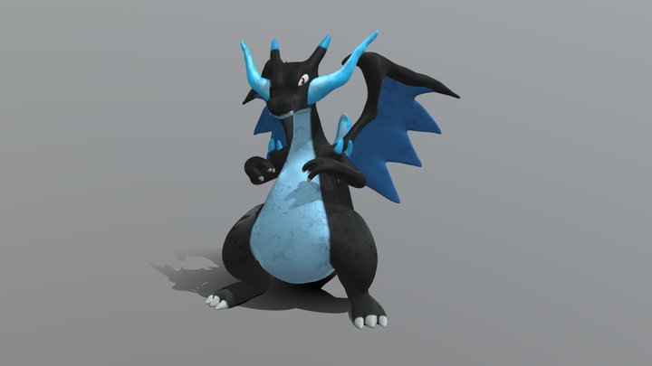 Mega Charizard X 3D Model