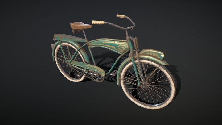 Monark vintage bicycle - low poly challenge 3D Model