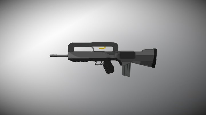 Famas--lowpoly 3D Model