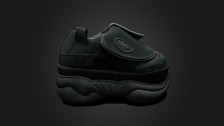 Swear Platform Boots - Black 3D Model