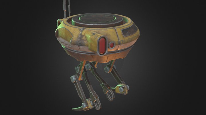 Robot/Droid | Weathered | Optimised PBR Model 3D Model