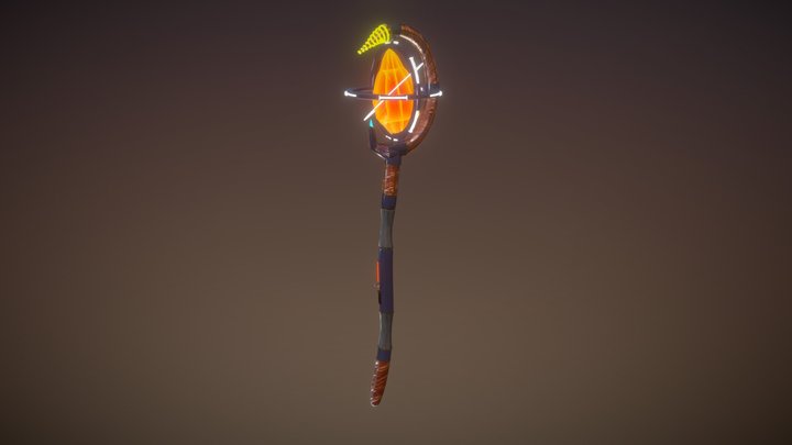 Cyber-Futuristic Staff 3D Model