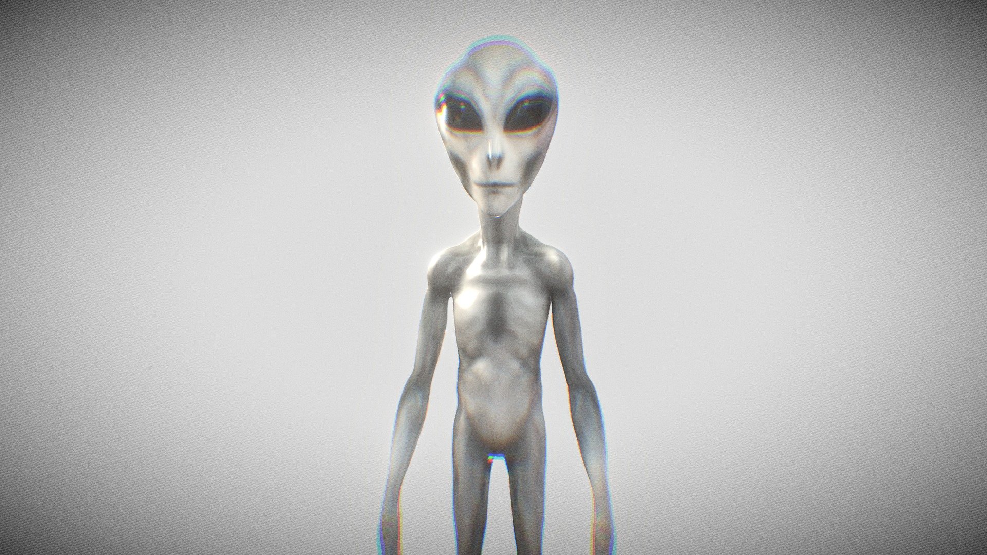 grey alien full body