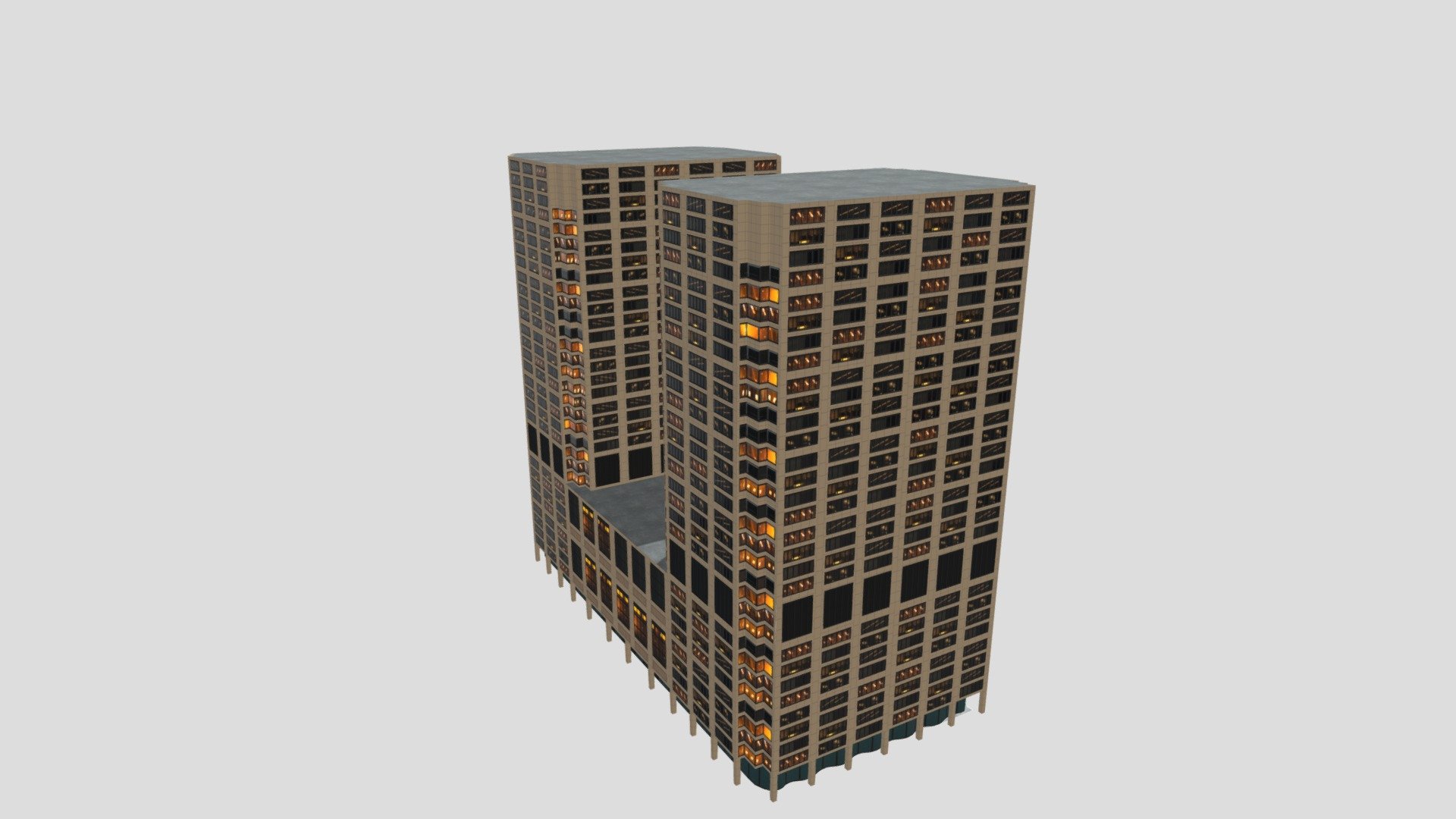 High-rise-office-building - 3D model by galtes [405412f] - Sketchfab