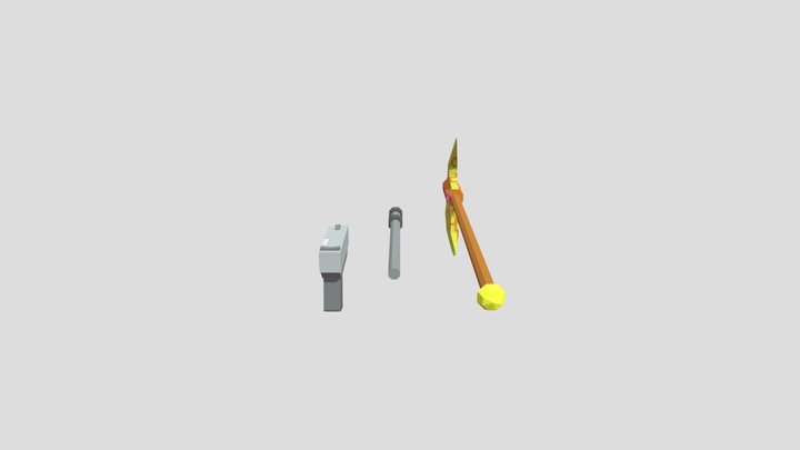 Weapons Ing And Nonemy 3D Model