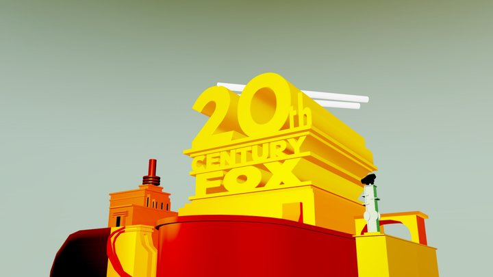 20th Century Fox logo 1953 (1994 swap) 3D Model