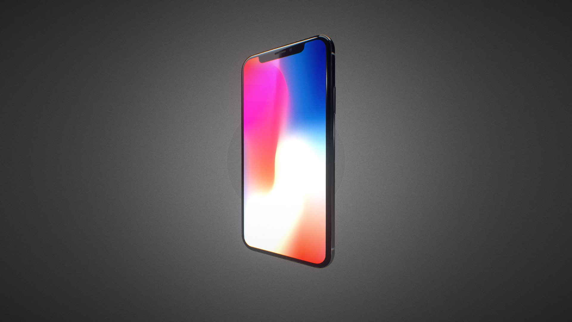 3D model Apple iPhone X for Element 3D - This is a 3D model of the Apple iPhone X for Element 3D. The 3D model is about a cell phone with a colorful light.