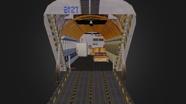 Cargo plane Interior 3D Model