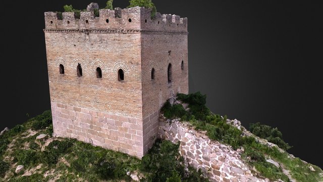 14th century Great Wall 3D Model