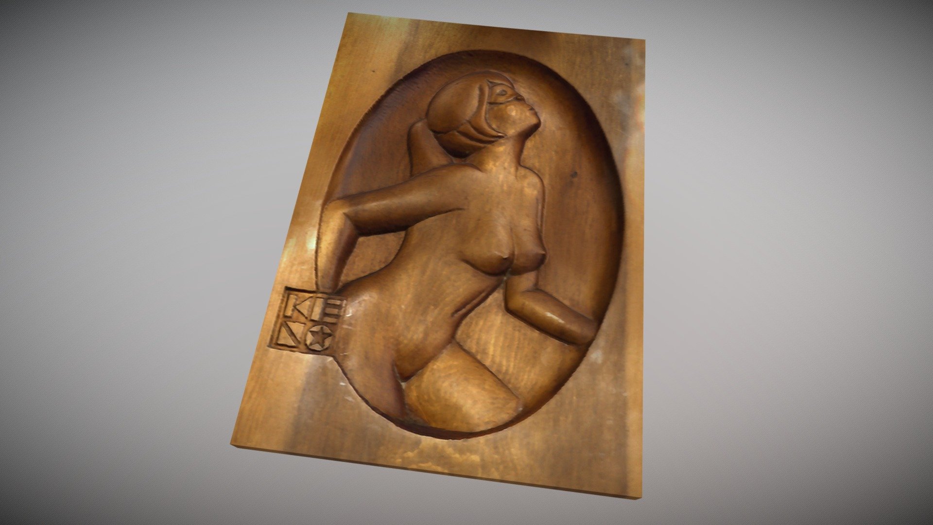 Woodcarving: 3D scan/model: "April" (w/ texture)