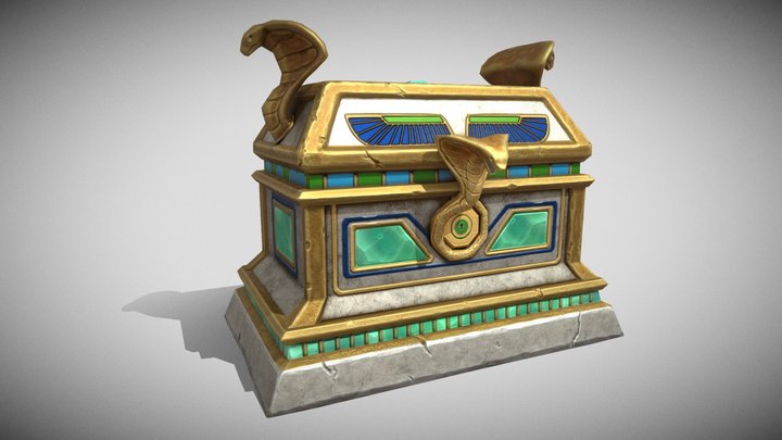 Egyptian Snake Chest 3D Model