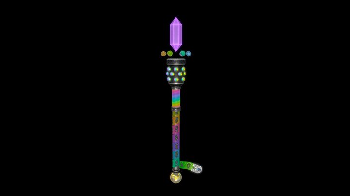 Crystal Staff 3D Model