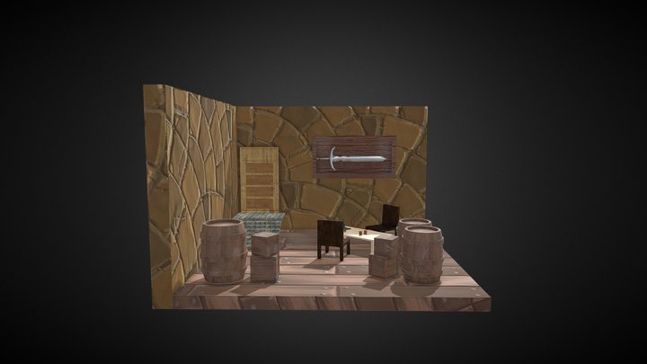 Medieval Diorama 3D Model