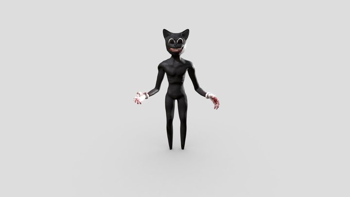 Cartoon Cat IK Rigged ( trevor henderson ) 3D Model