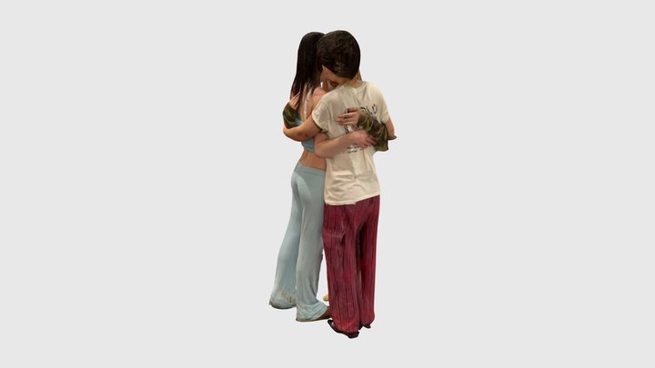 3 way hug 3D Model