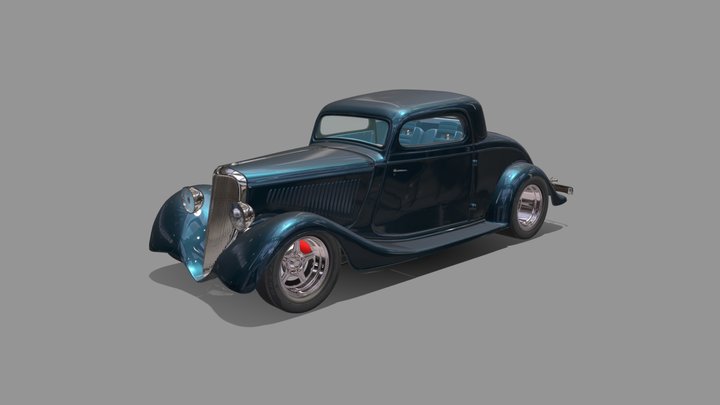 Ford 34 closed doors 3D Model