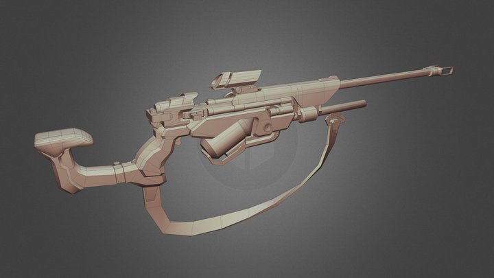 Ana Biotic Rifle WIP 3 3D Model
