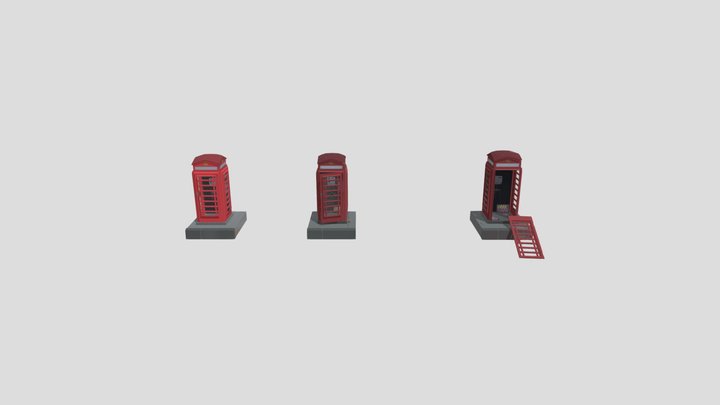 [HW] Damage| British phone box 3D Model