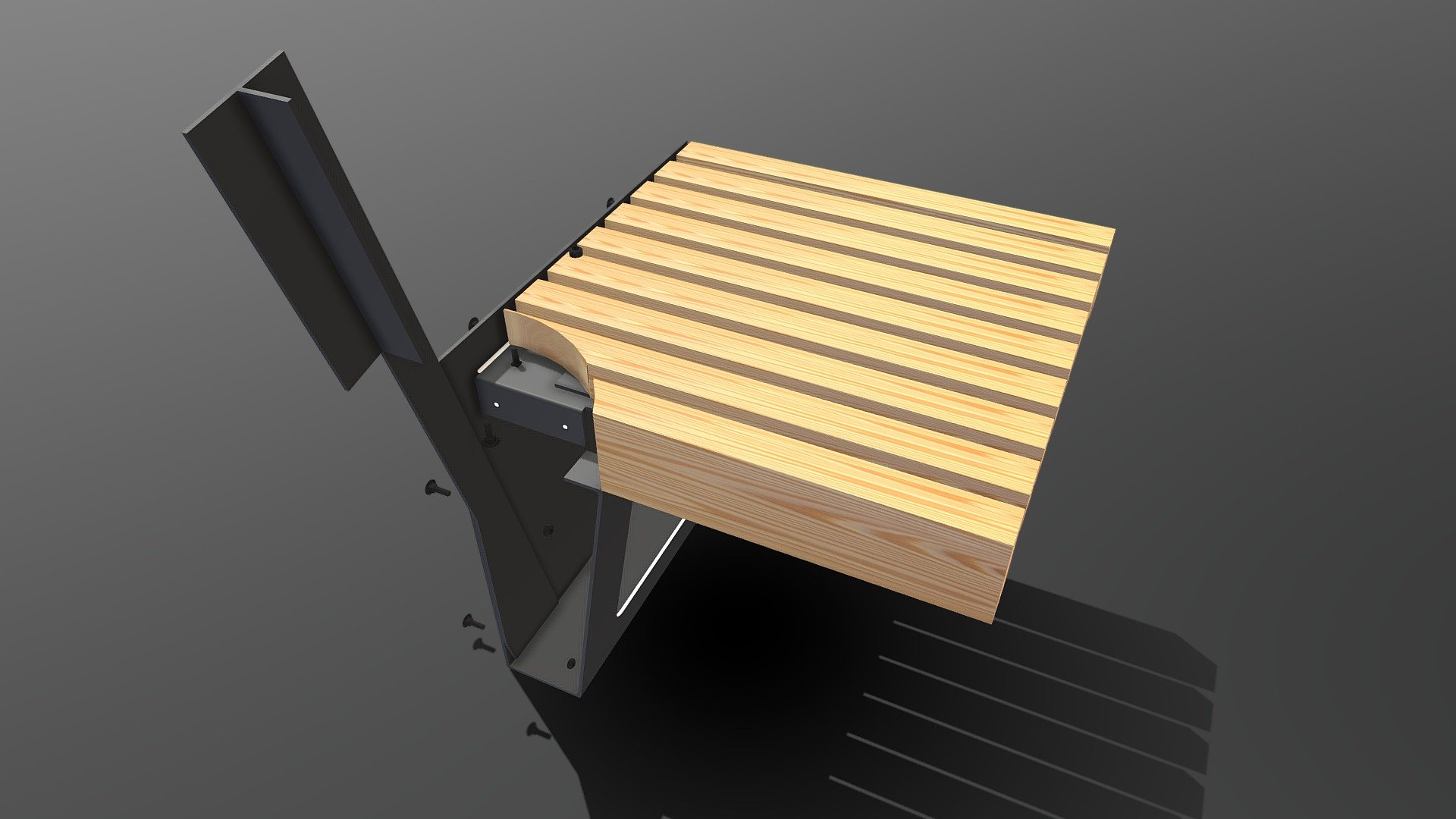 Опора лавочки — Sketchfab embed 3D viewer