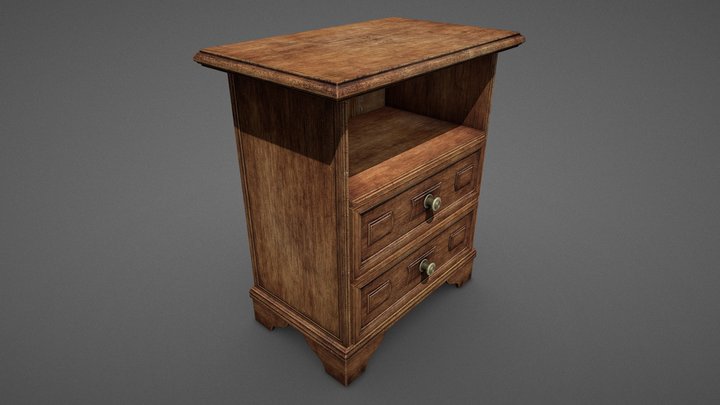 Bedside Table 3D Model