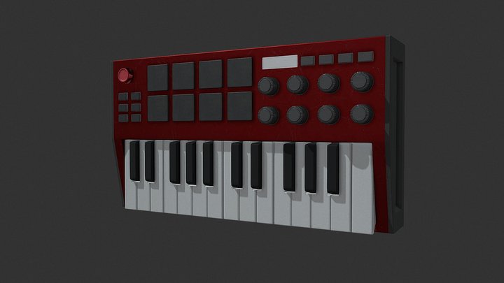 Mini Keyboard / Electronic / Music / Gadget 3D Model