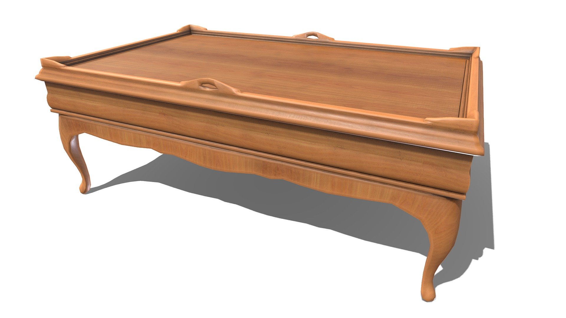 Low Wooden Coffee Table - Buy Royalty Free 3D model by Studio Lab ...