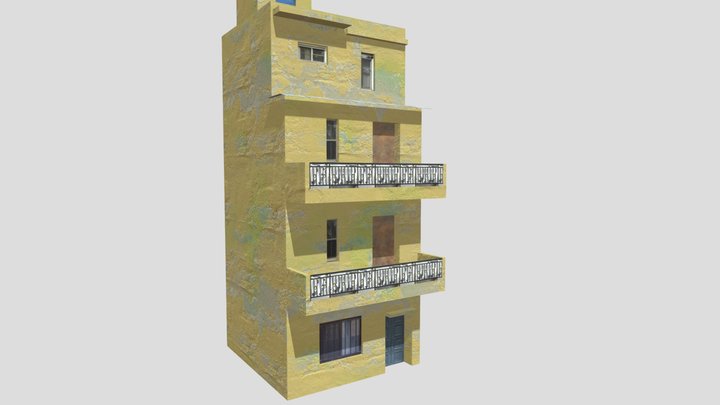 Indian Style Building 3D Model