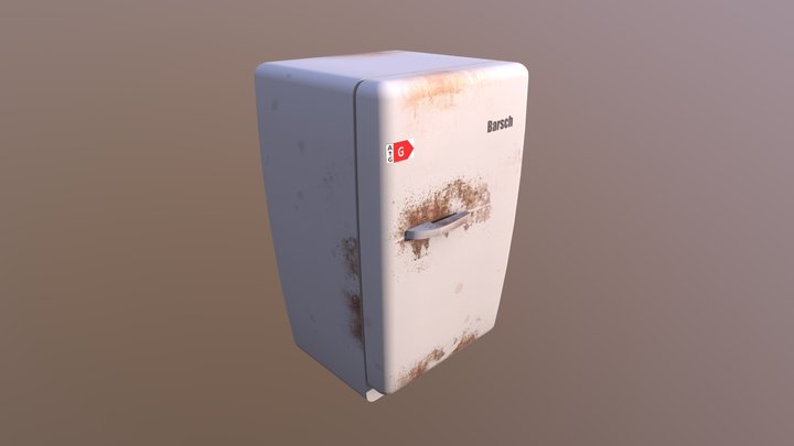 Old Refrigerator 3D Model