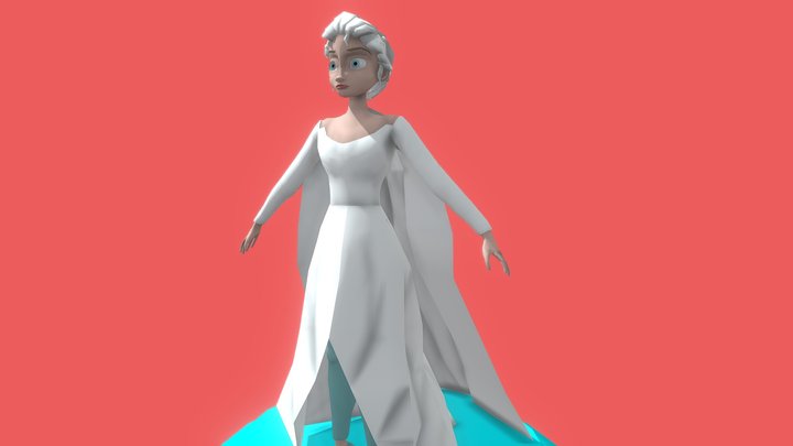 Elsa Frozen A pose 3D Model