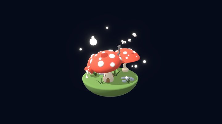 Mushroom house 3D Model
