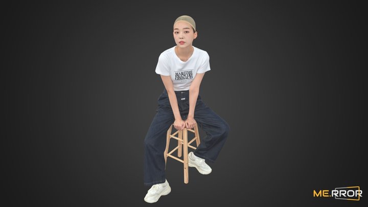 Asian Woman Scan_Posed 2 3D Model