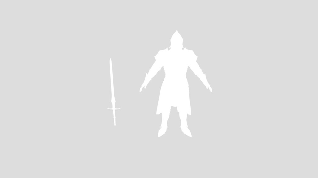 Knight With Sword Lowpoly