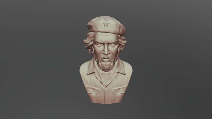 Che Guevara 3D Portrait Sculpture 3D print model 3D Model